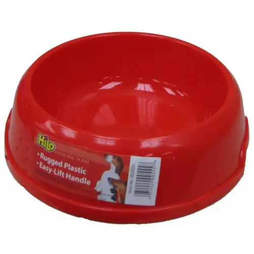 Dog Feeding Bowl, M, 16 oz Volume, Plastic Dog Feeding Bowl, M, 16 oz Volume, Plastic