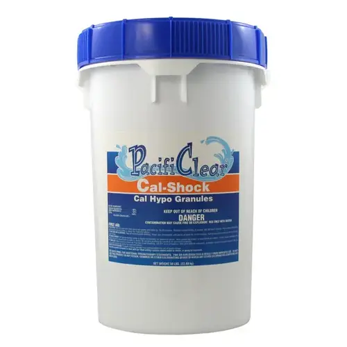 PacifiClear Cal-Shock Pool Chemical, 50 lb Pail, Granular