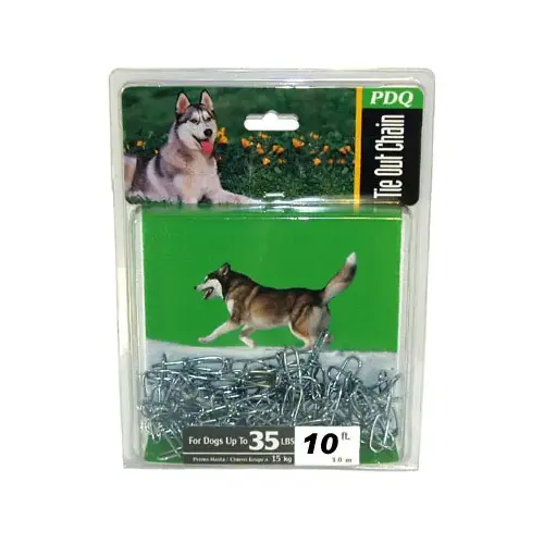 PDQ Twist Chain with Swivel Snap, 10 ft L Belt/Cable, Steel, For: Large Dogs Up to 35 lb Zinc PDQ Twist Chain with Swivel Snap, 10 ft L Belt/Cable, Steel, For: Large Dogs Up to 35 lb Zinc