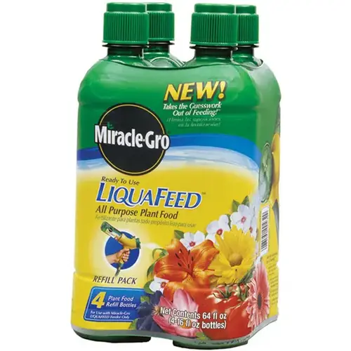 LiquaFeed All-Purpose Plant Food, 16 oz Bottle, Liquid, 12-4-8 N-P-K Ratio Clear/Green - pack of 4 LiquaFeed All-Purpose Plant Food, 16 oz Bottle, Liquid, 12-4-8 N-P-K Ratio Clear/Green - pack of 4