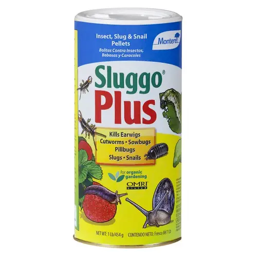 Sluggo Plus Insect, Slug and Snail Pellets 1 Lb. Shaker Can Sluggo Plus Insect, Slug and Snail Pellets 1 Lb. Shaker Can