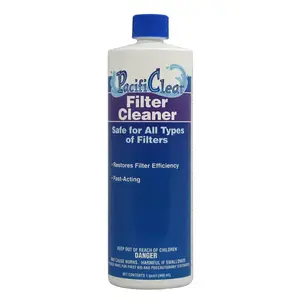 PacifiClear F075001012PC Filter Cleaner and Degreaser, 1 qt Bottle, Liquid