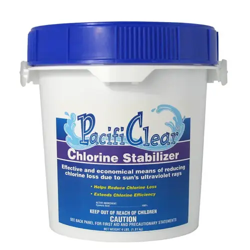 PacifiClear Chlorine Stabilizer, 4 lb Pail, Granular