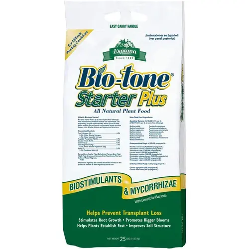 Bio-tone Starter Plus Plant Food, 4 lb Bag, Granular, 4-3-3 N-P-K Ratio - pack of 12 Bio-tone Starter Plus Plant Food, 4 lb Bag, Granular, 4-3-3 N-P-K Ratio - pack of 12