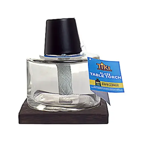 Votive Tabletop Torch, 4 in H, Glass, Brown/Clear Votive Tabletop Torch, 4 in H, Glass, Brown/Clear