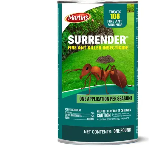 Surrender Fire Ant Killer Insecticide, Powder, 1 lb White to Tan