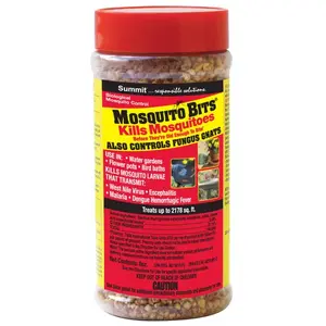 Summit 116-12 Insect Killer Mosquito Bits Organic Granules 8 oz Light Brown