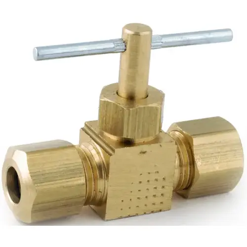 Lead Free 1/4" x 1/4" Compression Needle Valve Lead Free 1/4" x 1/4" Compression Needle Valve