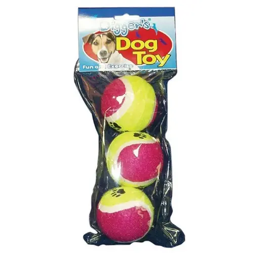 Pet Tennis Balls Digger's Multicolored Rubber Large Multicolored Pet Tennis Balls Digger's Multicolored Rubber Large Multicolored