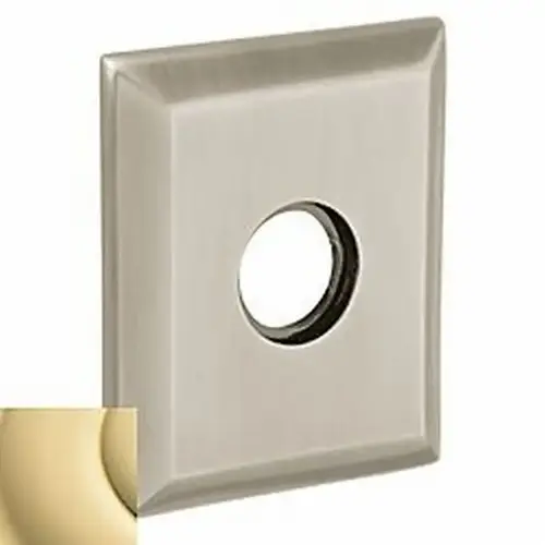 3-2/9" Square Full Dummy Rose Pair Unlacquered Brass Finish 3-2/9" Square Full Dummy Rose Pair Unlacquered Brass Finish
