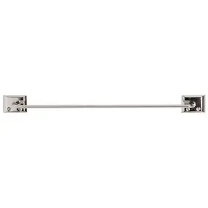 Decko 38120 Towel Bar, 12 in L Rod, Steel, Chrome, Surface Mounting