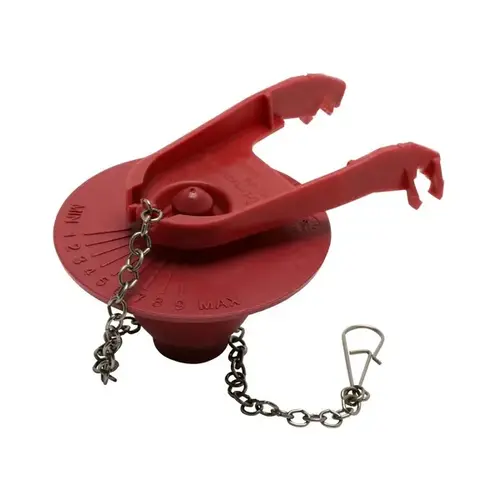 Toilet Flapper, Plastic, Red, For: 1.6 gal Toilets Toilet Flapper, Plastic, Red, For: 1.6 gal Toilets
