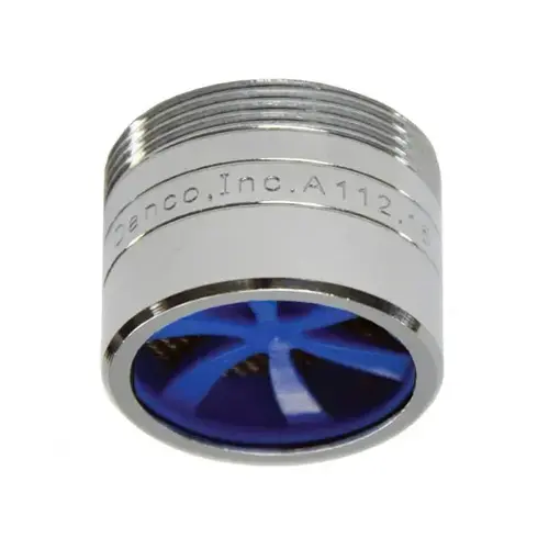Faucet Aerator, 15/16-27 x 55/64-27 Male x Female Thread, Brass, Chrome Plated, 1.5 gpm
