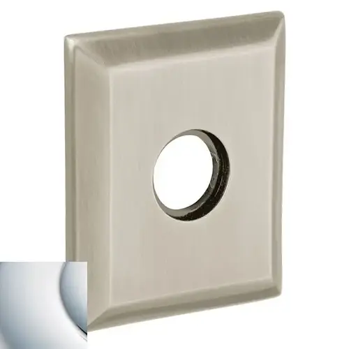 3-2/9" Square Single Dummy Rose Bright Chrome Finish 3-2/9" Square Single Dummy Rose Bright Chrome Finish