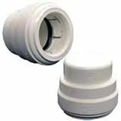 End Cap, 3/4 in, Plastic, White, 3 to 12 bar Pressure End Cap, 3/4 in, Plastic, White, 3 to 12 bar Pressure
