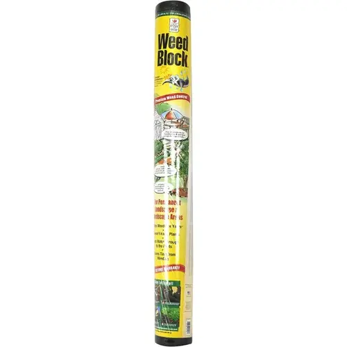 Landscape Fabric, 50 ft L, 3 ft W, 18 mil Thick, Polyethylene, Black Landscape Fabric, 50 ft L, 3 ft W, 18 mil Thick, Polyethylene, Black