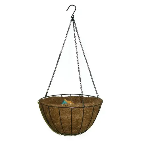 Hanging Basket 14" D Steel Green Green Hanging Basket 14" D Steel Green Green