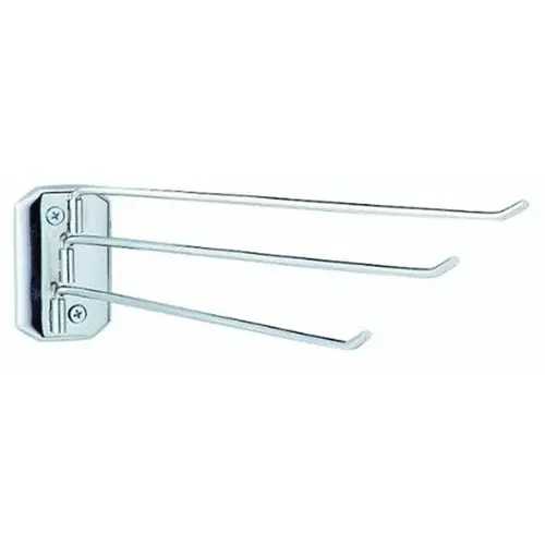 Towel Bar, 13-1/2 in L Rod, Steel, Chrome, Surface Mounting Towel Bar, 13-1/2 in L Rod, Steel, Chrome, Surface Mounting