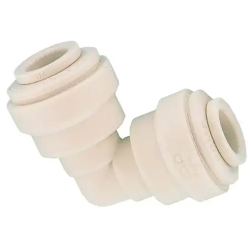 Union Pipe Elbow, 3/8 in, Polypropylene, White, 150 psi Pressure Union Pipe Elbow, 3/8 in, Polypropylene, White, 150 psi Pressure