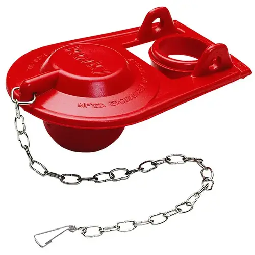 Toilet Flapper, Chlorazone Rubber, Red, For: Old 5 and 7 gal per Flush Toilets Toilet Flapper, Chlorazone Rubber, Red, For: Old 5 and 7 gal per Flush Toilets