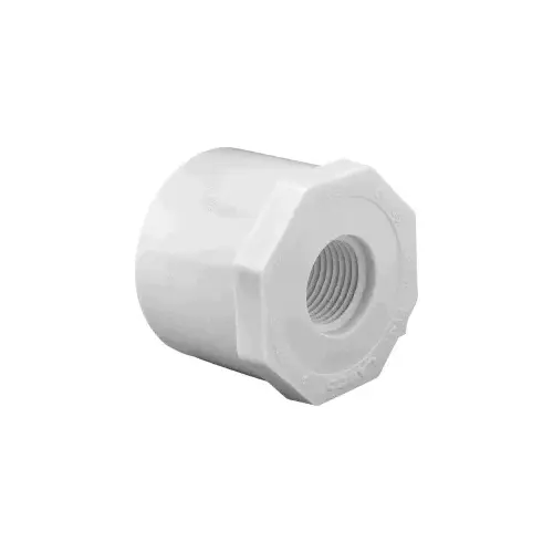 438249BC Reducing Bushing, 2 x 1 in, Spigot x FNPT, PVC, White, SCH 40 Schedule 438249BC Reducing Bushing, 2 x 1 in, Spigot x FNPT, PVC, White, SCH 40 Schedule