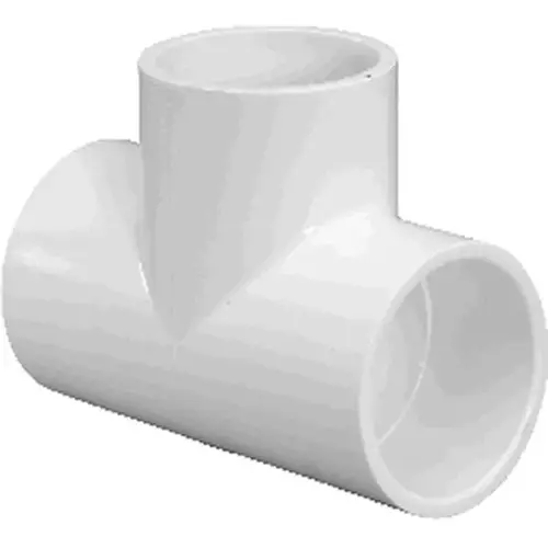Pipe Tee, 1-1/4 in, Slip, PVC, White, SCH 40 Schedule, 370 psi Pressure