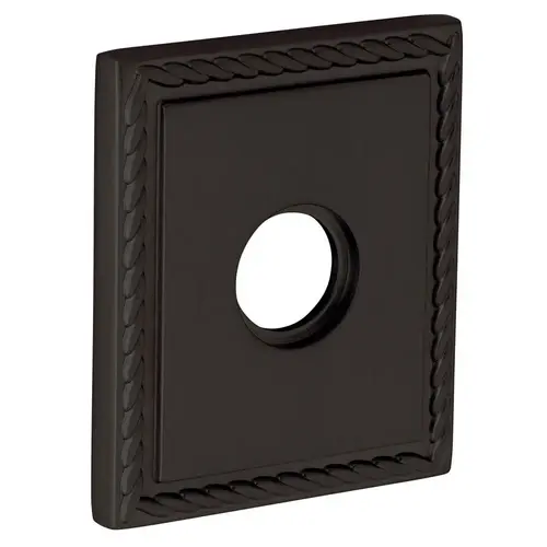 3-2/9" Square Rope Privacy Rose Pair Oil Rubbed Bronze Finish 3-2/9" Square Rope Privacy Rose Pair Oil Rubbed Bronze Finish