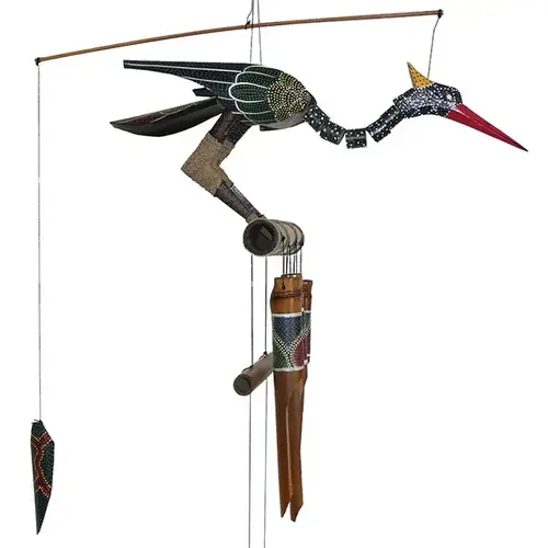 Abby Bobbing Head Bird Bamboo Wind Chime