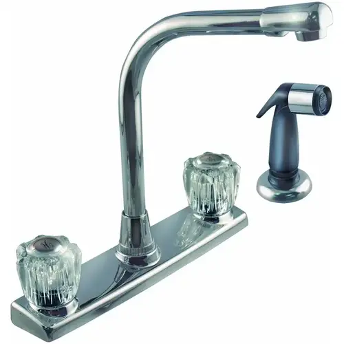 8" Kitchen Faucet Single Handle with High Spout & Sprayer 8" Kitchen Faucet Single Handle with High Spout & Sprayer