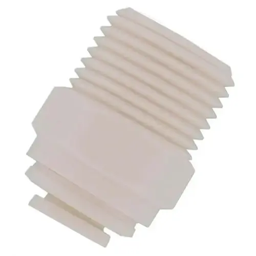 Pipe Connector, 1/4 x 3/8 in, FNPT, Polypropylene, 150 psi Pressure Pipe Connector, 1/4 x 3/8 in, FNPT, Polypropylene, 150 psi Pressure