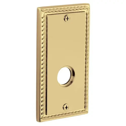 5-1/4" Square Rope Privacy Rose Pair Lifetime Brass Finish 5-1/4" Square Rope Privacy Rose Pair Lifetime Brass Finish