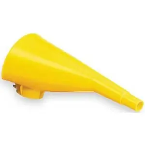 Eagle F15FUN Yellow High Density Polyethylene Funnel - 9" Length