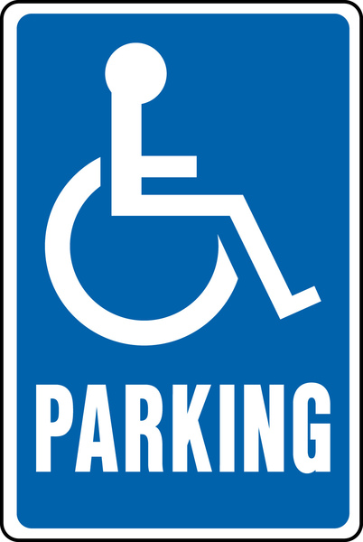 Hy-Ko HW-13 Traffic Sign, Rectangular, PARKING ONLY, White Legend, Blue Background, Aluminum