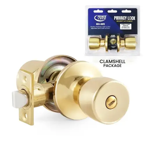 Grip Tight Tools Mobile Home Privacy Lock - Brass Finish - Tulip Style Grip Tight Tools Mobile Home Privacy Lock - Brass Finish - Tulip Style