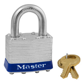 Master Lock 3D Padlock 2 25/64" H X 1-9/16" W Laminated Steel 4-Pin Cylinder Silver
