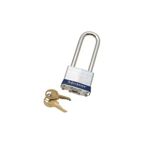 Lam Steel Padlock #1 1-3/4 in. Body Long Shackle KA2402 Silver