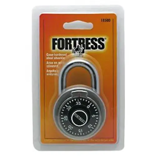 Padlock, 5/16 in Dia Shackle, 3/4 in H Shackle, Steel Shackle, Stainless Steel Body, 1-7/8 in W Body Padlock, 5/16 in Dia Shackle, 3/4 in H Shackle, Steel Shackle, Stainless Steel Body, 1-7/8 in W Body