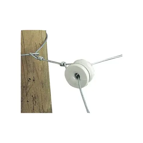 Electric Fence Insulator, Porcelain Doughnut, 1.5-In pack of 10 White Electric Fence Insulator, Porcelain Doughnut, 1.5-In pack of 10 White