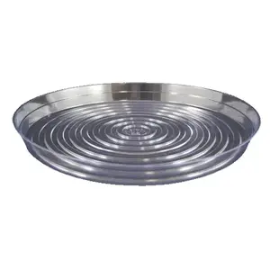 Curtis Wagner Plastics CW-1400N-XCP25 14" Clear Vinyl Plant Saucer - pack of 25