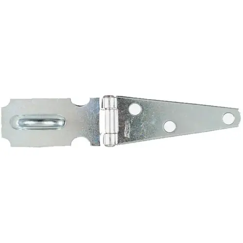 Hinge Hasp, 3 in L, 1-5/32 in W, Steel, Zinc, 5/16 in Dia Shackle