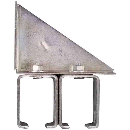 Double Adjustable Galvanized Steel Box Rail Bracket - Wall Mount