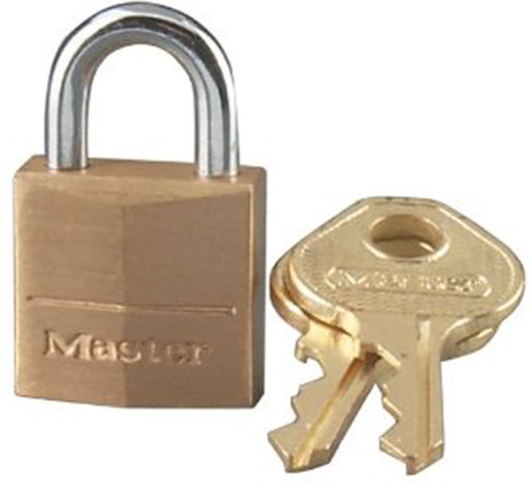 Master Lock 120-D Padlock 120D 3/4" H X 7/16" W X 3/4" L Brass Pin Cylinder Brass