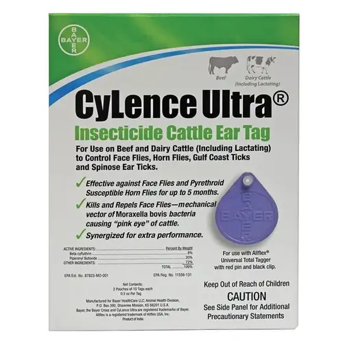 CyLence Ultra Ear Tags 20-Count