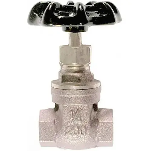 Brass Threaded Gate Valve 1/4" Not for Potable Water Brass Threaded Gate Valve 1/4" Not for Potable Water