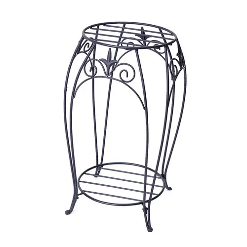 20-Inch Double Classic-Style Plant Stand Black 20-Inch Double Classic-Style Plant Stand Black