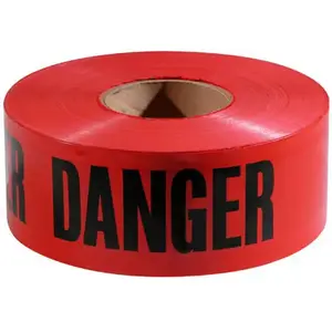 Hygrade PT-200/77-1004 Red Danger Barricade Tape 3" x 1000 ft