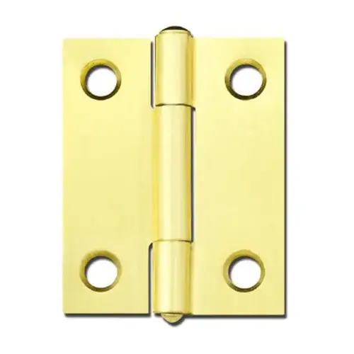 Door Hinge - 1-1/2" x 1-1/8" - Brass pack of 2