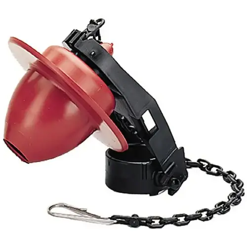 Flapper Tank Ball, Rubber, Red, For: Toilet with 2 in Plastic or Metal Flush Valves