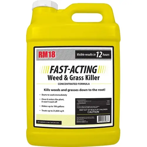 Grass & Weed Killer Plus Diquat, Fast-Acting, Concentrate, 2.5-Gallons