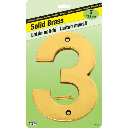 Numbering Solid Brass 5" (#3) Numbering Solid Brass 5" (#3)